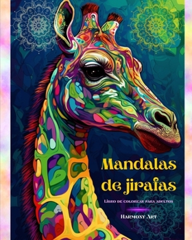 Paperback Mandalas de jirafas Libro de colorear para adultos Diseños antiestrés y relajantes para fomentar la creatividad: Entrañables dibujos de jirafas para a [Spanish] Book