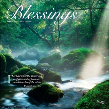 Paper Catalog Blessings 2027 12 X 24 Inch (Hanging) Monthly Square Wall Calendar Plastic-Free Book