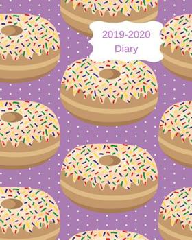 Paperback 2019-2020 Diary: 8x10 Day to a Page Academic Year Diary, Notes, to Do List & Priorities on Each Page. Purple Cover Design with Sprinkle Book
