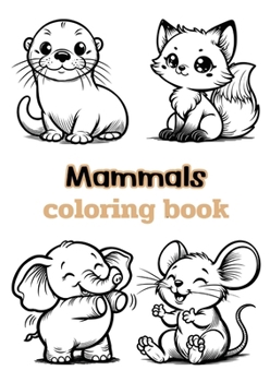 Paperback Mammals coloring book: Children's coloring pages + word search puzzles [Large Print] Book