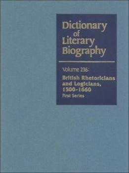 Hardcover Dlb 236: British Rhetoricians & Logicians, 1500-1660, First Series Book
