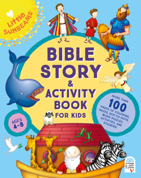 Bible Story and Activity Book for Kids Ages 4 to 8: Over 100 Colorful Activities including Coloring, Puzzles, Mazes, Connect the Dots, Drawing, and Stickers