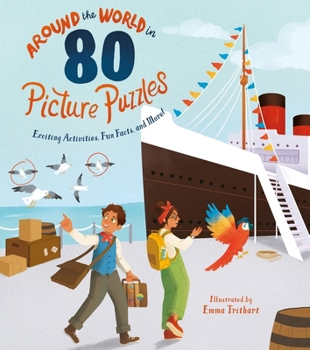 Paperback Around the World in 80 Picture Puzzles: Exciting Activities, Fun Facts, and More! Book