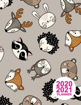 Paperback 2020 2021 Planner: Large Colorful Design Book, 8.5" x 11" Two Year 2020-2021 Calendar Planner, Monthly Schedule Organizer (24 Months Acti Book