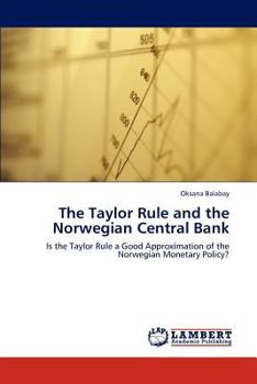 Paperback The Taylor Rule and the Norwegian Central Bank Book