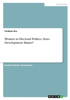 Paperback Women in Electoral Politics. Does Development Matter? Book