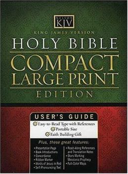 Paperback Holy Bible: King James Version, Burgundy, Compact [Large Print] Book