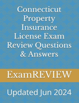 Paperback Connecticut Property Insurance License Exam Review Questions & Answers Book