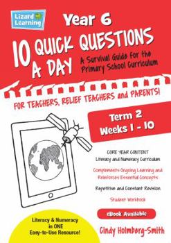 Paperback Lizard Learning 10 Quick Questions A Day Year 6 Term 2 Book