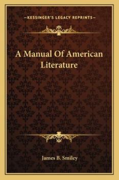 Paperback A Manual Of American Literature Book