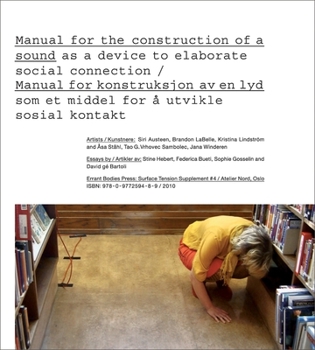 Paperback Manual for the Construction of a Sound/Manual for Konstruksjon AV En Lyd Book