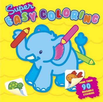 Paperback Super Easy Coloring -- Yellow: Plus 90 Stickers! Book