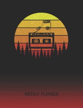 Weekly Planner: Cassette Tape | 2020 - 2021 | Plan Weeks for 1 Year | Retro Vintage Sunset Cover | January 20 - December 20 | Planning Organizer ... | Plan Days, Set Goals & Get Stuff Done
