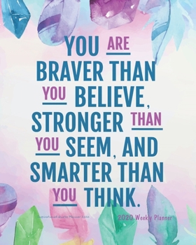 Inspirational Quotes Planner 2020: 2020 Weekly Planner Calendar Schedule Organizer and  Journal Notebook With Motivational Quotes, 8x10 inches (Motivational quotes 2020 daily planner Series)