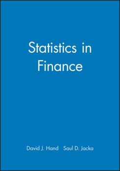 Hardcover Statistics in Finance Book