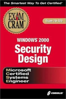 Paperback Exam Cram Msce Windows 2000 Security Design Book