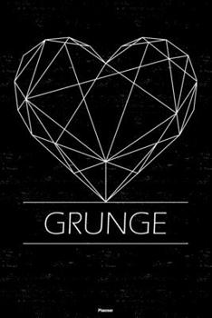 Paperback Grunge Planner: Grunge Geometric Heart Music Calendar 2020 - 6 x 9 inch 120 pages gift Book