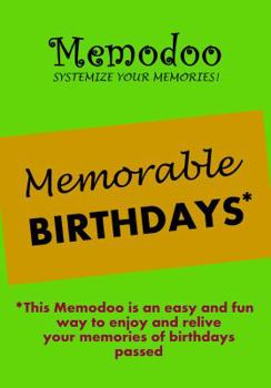 Paperback Memodoo Memorable Birthdays Book