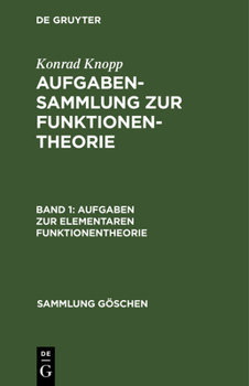 Hardcover Aufgaben Zur Elementaren Funktionentheorie [German] Book