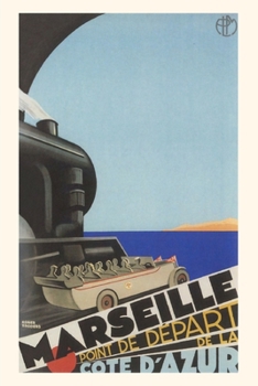 Paperback Vintage Journal Marseille Travel Poster Book