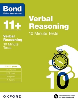 Paperback Bond 11+: Verbal Reasoning: 10 Minute Tests Book