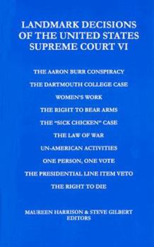 Paperback Landmark Decisions of the United States Supreme Court VI Book
