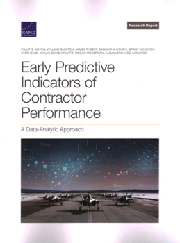 Paperback Early Predictive Indicators of Contractor Performance: A Data-Analytic Approach Book