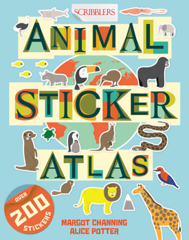 Paperback Animal Sticker Atlas Book