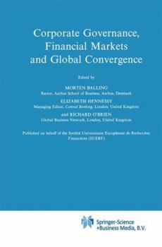 Paperback Corporate Governance, Financial Markets and Global Convergence Book