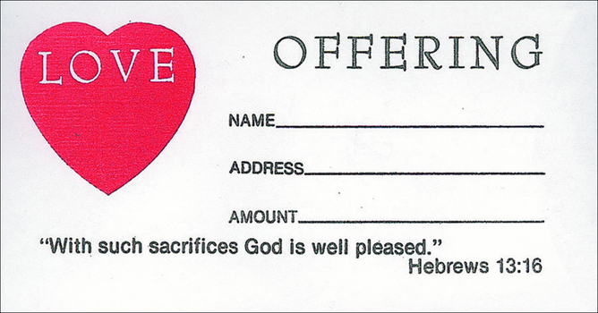 Misc. Supplies Love Offering Envelope: Hebrews 13:16 (Kjv) Book