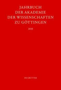 Hardcover Jahrbuch der Göttinger Akademie der Wissenschaften, Jahrbuch der Göttinger Akademie der Wissenschaften (2010) [German] Book