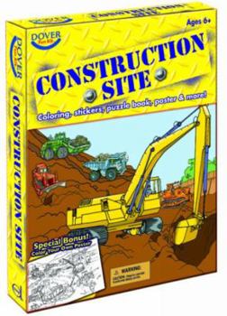 Product Bundle Construction Site [With Stickers and 6 Crayons and 6 Stencils and 4 Coloring Books] Book