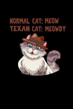 Notizbuch: Katzen Texas Wortspiel Lustig Meow Meme Geschenke 120 Seiten, 6X9 (Ca. A5), Karomuster (German Edition)