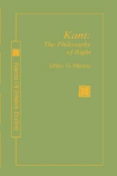 Paperback Kant the Philosophy of Right Book