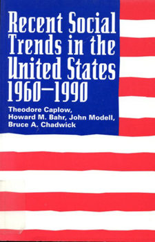Paperback Recent Social Trends in the United States, 1960-1990, 3 Book