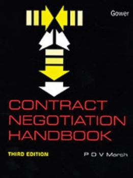 Hardcover Contract Negotiation Handbook Book