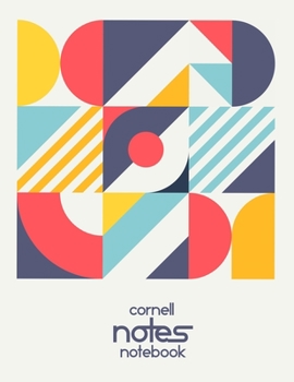 Cornell Notes Notebook: Colorful Retro Design Cornell Note Taking Notebook System Medium Lined Journal for School, University, Work and Meetings with Example Page Outlining Method