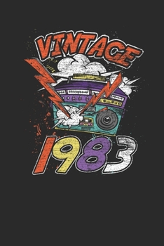 Vintage 1983: Blank Lined Notebook – Journal for Birthday Gift Idea