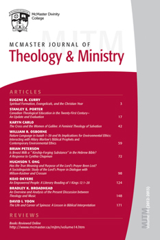 Hardcover McMaster Journal of Theology and Ministry: Volume 14, 2012-2013 Book