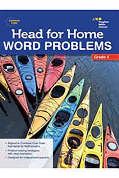 Paperback Head for Home: Word Problems Workbook Grade 4 Book