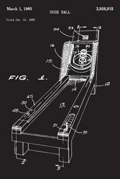 Paperback Skee Ball: Journal - Skeeball Vintage Arcade Skee-Ball (Blank Lined Notebook) Book