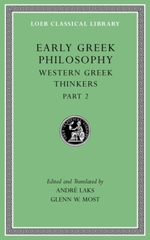 Hardcover Early Greek Philosophy, Volume V: Western Greek Thinkers, Part 2 Book