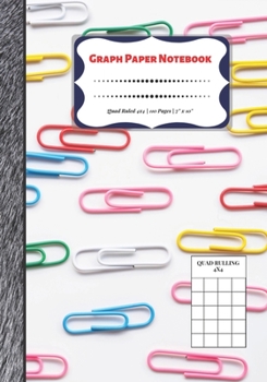 Paperback Graph Paper Notebook: Quad Ruled 4x4 - 110 Pages - 7" x 10" Squared Graphing Paper * Blank Notebook * Grid Paper * Softback ...(Composition Book