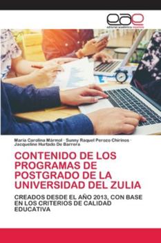 Paperback Contenido de Los Programas de Postgrado de la Universidad del Zulia [Spanish] Book