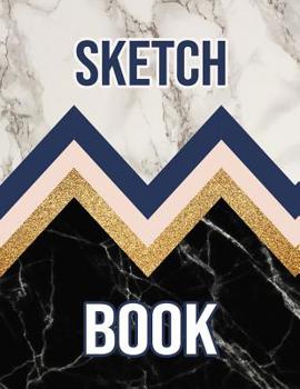 Paperback Sketch Book: Large Sketchbook Perfect For Sketching, Drawing And Creative Doodling (Stylish Black&White Marble Cover) Book