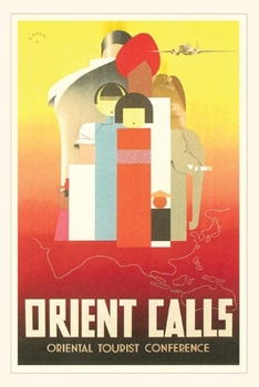 Paperback Vintage Journal Orient Travel Poster Book