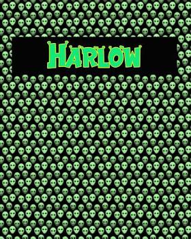 Paperback 120 Page Handwriting Practice Book with Green Alien Cover Harlow: Primary Grades Handwriting Book