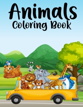 Paperback Animals Coloring Book: Elegant Design Animal Coloring Books for Boys, Girls, Men, & Women - Large 8.5x11 Inch 50 Unique Pictures Printable An Book