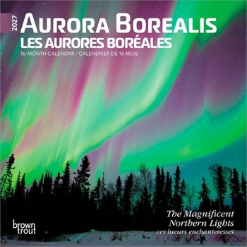 Aurora Borealis 2027 7 X 14 Inch (Hanging) Monthly Mini Wall Calendar English/French Bilingual