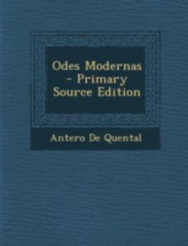 Paperback Odes Modernas - Primary Source Edition [Portuguese] Book